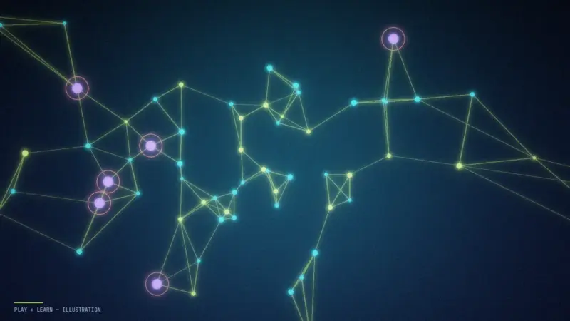 Abstract illustration for the Drug Development Journey game.