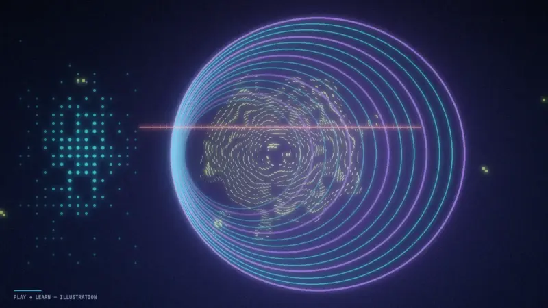 Abstract illustration for the MRI Explorer game.